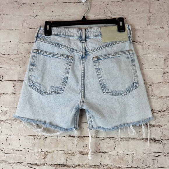 Rag & Bone New York Womens Size 25 Maya High Rise Midi Short 100% Cotton Raw Hem - Picture 11 of 12